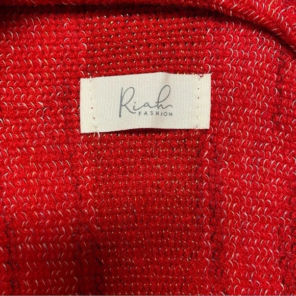 RIAH FASHION shawl poncho cardigan women’s one size fits all with fringe trim - Picture 3 of 8